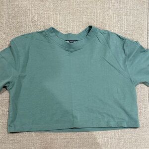 Zara Green Cropped T-Shirt